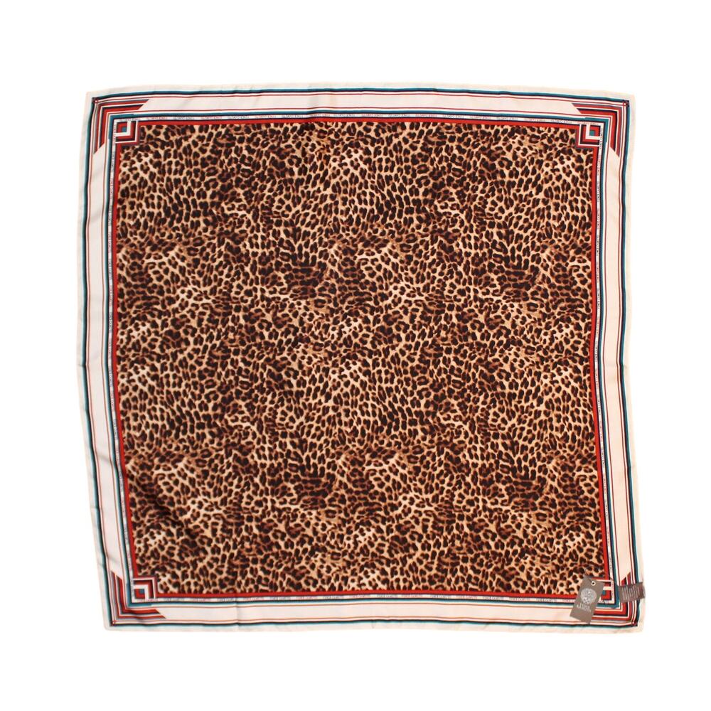 Vince Camuto Prairie Leopard 100% Silk 36" Square Scarf #VC2397